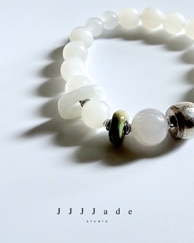 T325 寬蒼 |和田玉手串3