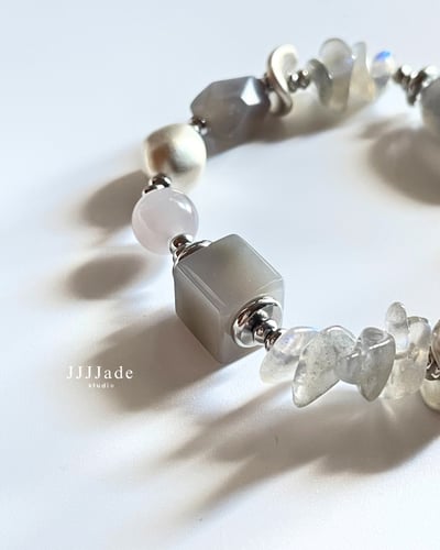 T288 煙織 | 和田玉烟紫手串5