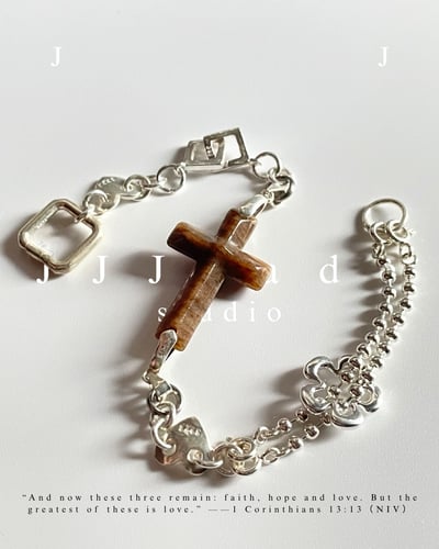 X43 44 45 赫瑪 |十字架手鏈 | 豹紋糖13