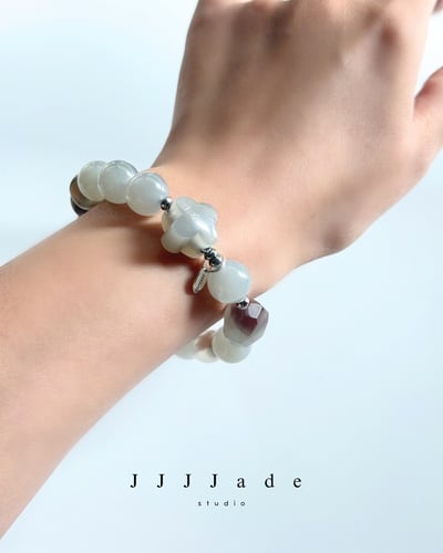 T335 赫若  |  和田玉煙紫手串7