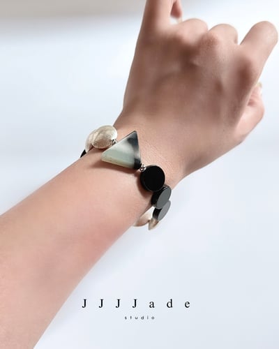 T337 隅染 | 和田玉瑪瑙手串5