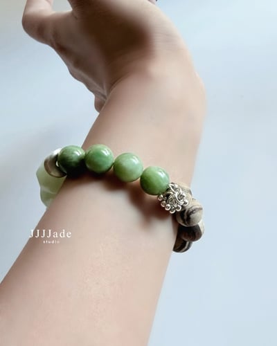 T295 絮語 | 和田玉印尼貢木手串9