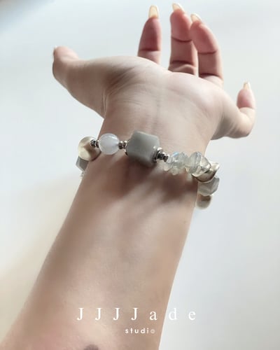 T288 煙織 | 和田玉烟紫手串8