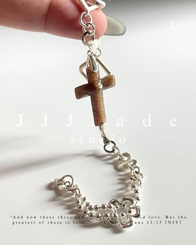 X43 44 45 赫瑪 |十字架手鏈 | 豹紋糖14