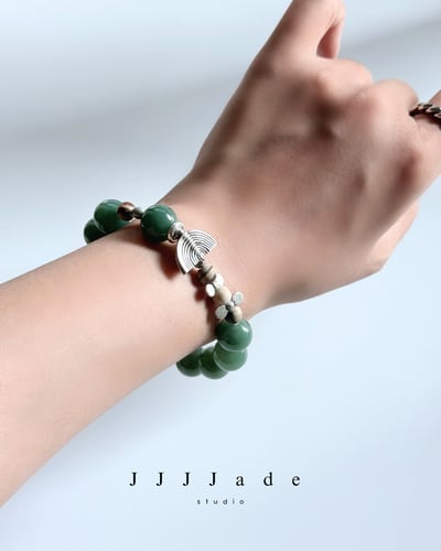 T347  時迥 | 和田玉且末藍手串7