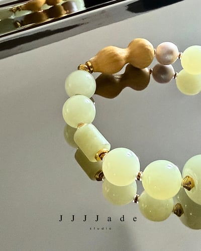 T182 璐生 |  和田玉黃口手串3