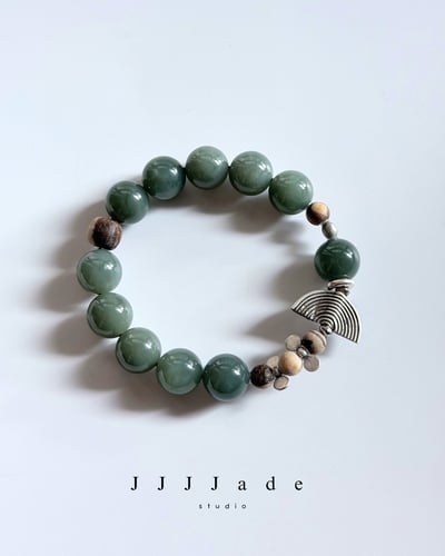 T347  時迥 | 和田玉且末藍手串5