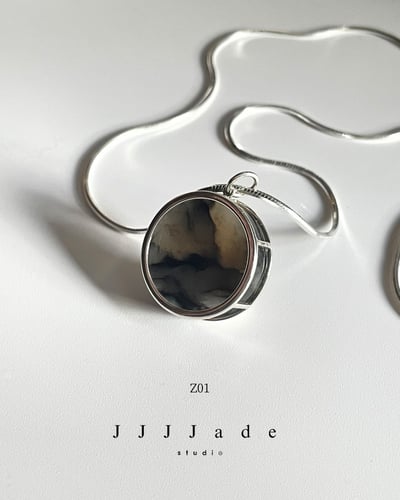 Z01 02 03 04 05 對鏡 | 聚墨青花純銀項鏈1