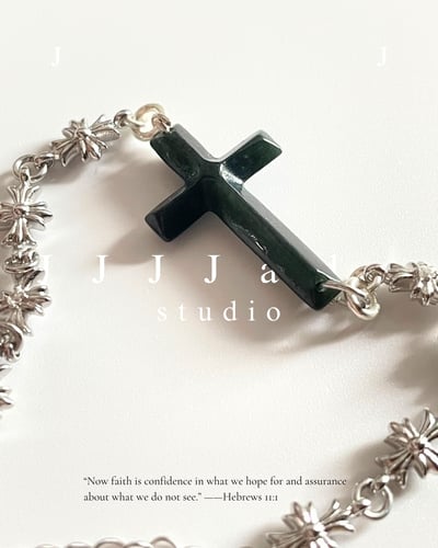 X42 奧瑟 |十字架手鍊 |黑青9