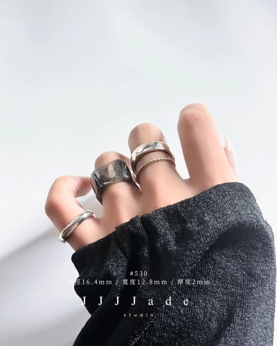#530~#536 蘼 茈 | 和田玉曲面方戒4