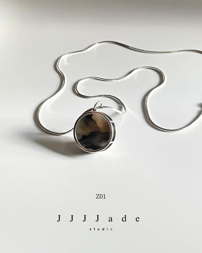 Z01 02 03 04 05 對鏡 | 聚墨青花純銀項鏈3