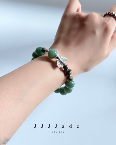 T347  時迥 | 和田玉且末藍手串12