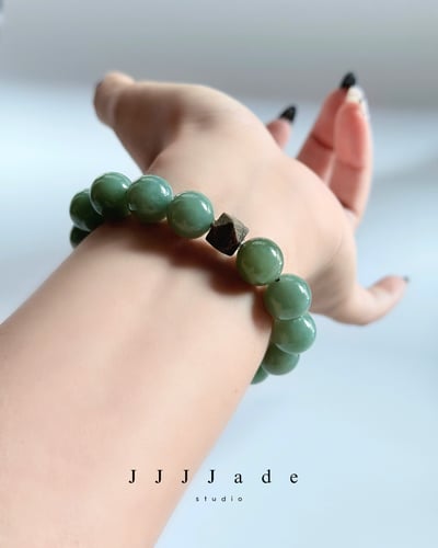 T347  時迥 | 和田玉且末藍手串13