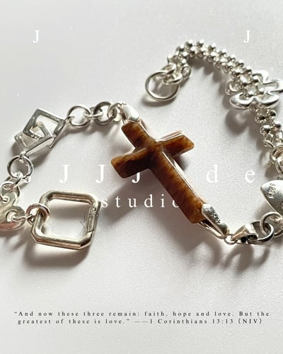 X43 44 45 赫瑪 |十字架手鏈 | 豹紋糖12