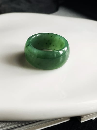 #144   綠蘊 碧玉 港碼17 內徑18.2mm4