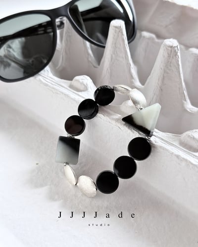 T337 隅染 | 和田玉瑪瑙手串4