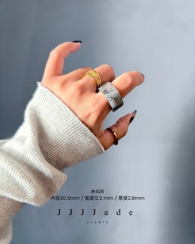 #405~416渢映| 和田玉籽料青花三角戒指5