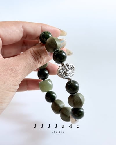 T339 抵曉 | 和田玉合香珠手串9