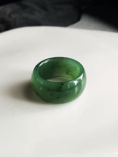 #144   綠蘊 碧玉 港碼17 內徑18.2mm3