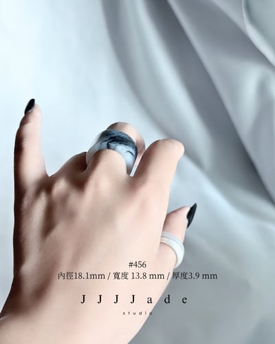 #456~458 淬跡 | 和田玉青花戒(可定製)7