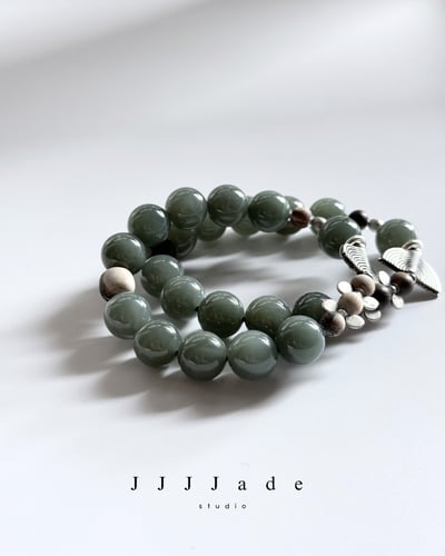 T347  時迥 | 和田玉且末藍手串3