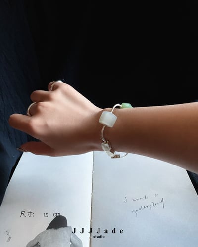 T157 心電感應 泰銀扭扭手鏈 15cm4