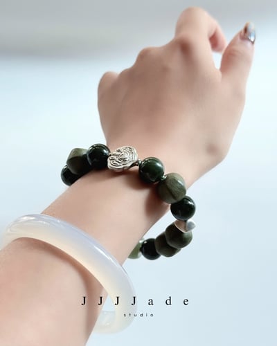 T339 抵曉 | 和田玉合香珠手串10