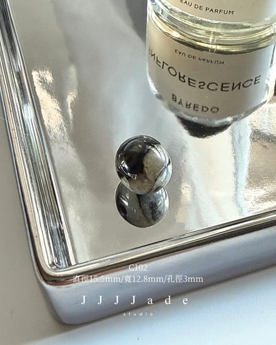 C101~110 幻墨冰芯 | 和田玉青花蘋果珠5