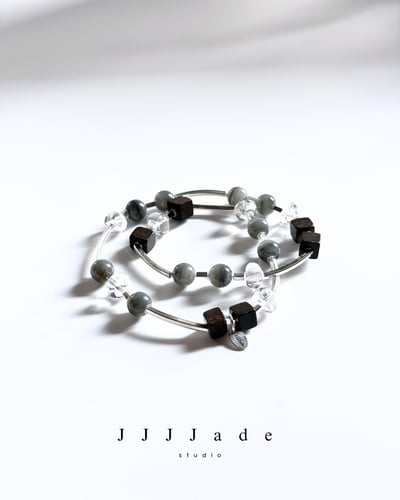 T346 凝點 | 和田玉籽料青花雙圈手串2