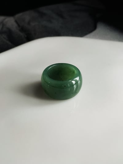 #144   綠蘊 碧玉 港碼17 內徑18.2mm1