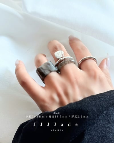 #530~#536 蘼 茈 | 和田玉曲面方戒7