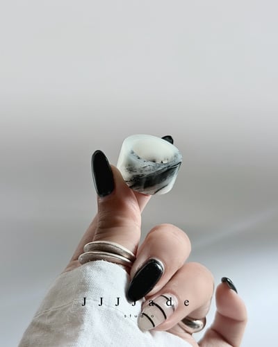 #456~458 淬跡 | 和田玉青花戒(可定製)2