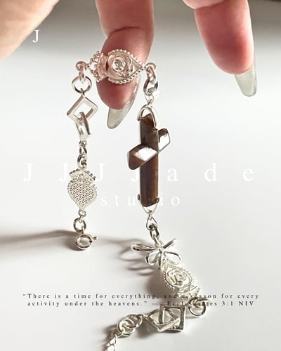 X43 44 45 赫瑪 |十字架手鏈 | 豹紋糖6