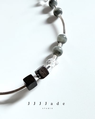 T346 凝點 | 和田玉籽料青花雙圈手串3