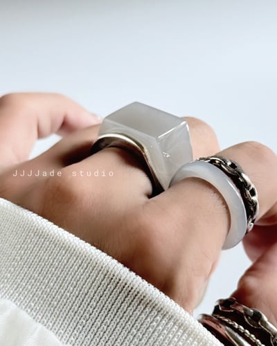 J04  D-SHAPED RING | D型銀戒9