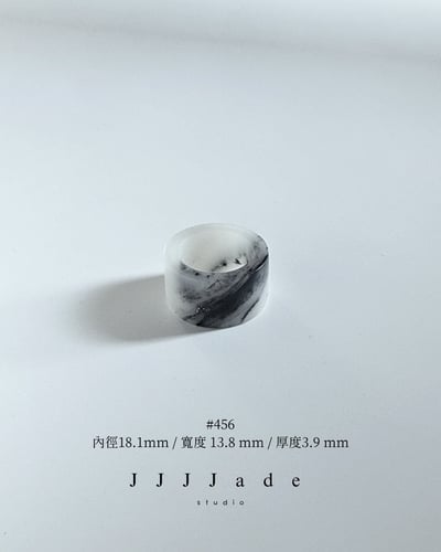 #456~479 离 湮 | 和田玉聚墨青花-管型戒5
