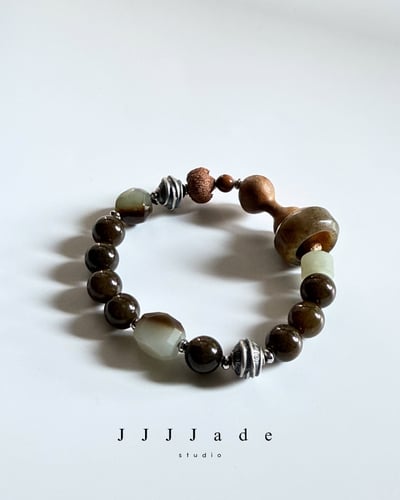 T348 醇若 | 和田玉老紅糖手串5