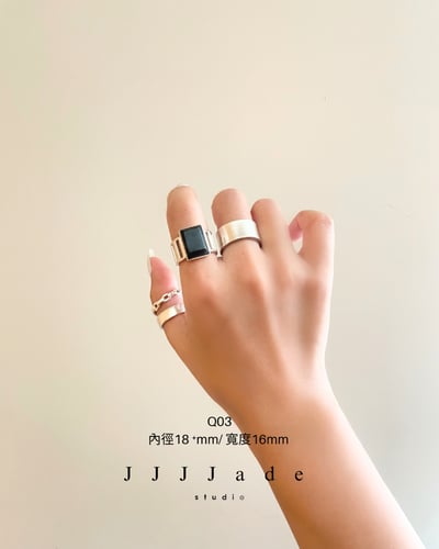 Q03 04 指頁 | 銀鑲戒指7