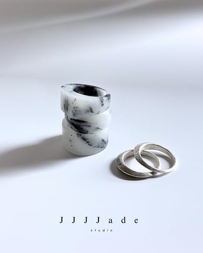#456~458 淬跡 | 和田玉青花戒(可定製)20
