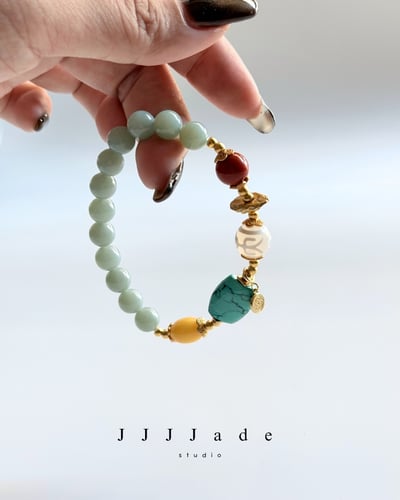 T314 祈遇 | 和田玉手多寶手串6