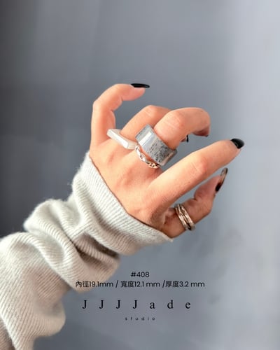 #405~416渢映| 和田玉籽料青花三角戒指9