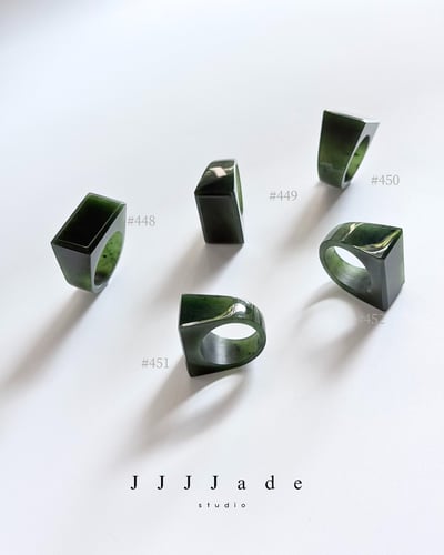 #448~452 斫 | 和田玉碧玉戒指22