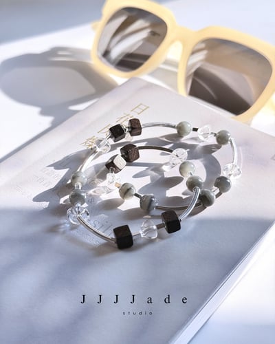 T346 凝點 | 和田玉籽料青花雙圈手串8