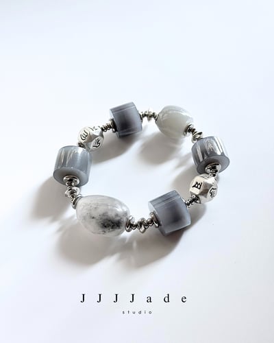 T324煙渺| 和田玉手串2