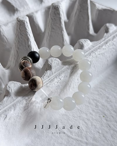 T344 旋霏 | 和田玉白玉手串1