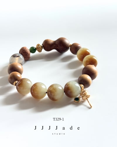 T329 瑱珀 | 和田玉糖白手串2