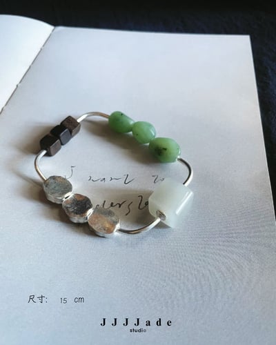 T157 心電感應 泰銀扭扭手鏈 15cm1