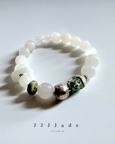 T325 寬蒼 |和田玉手串4