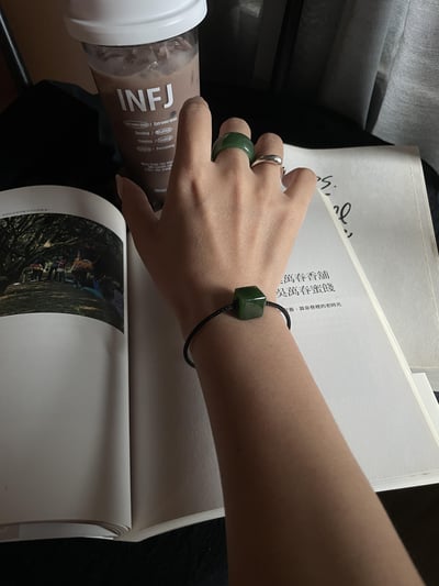 #144   綠蘊 碧玉 港碼17 內徑18.2mm8