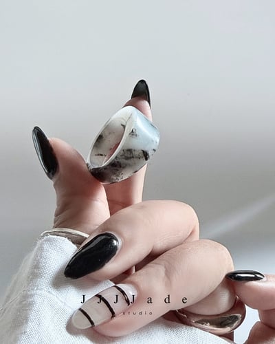 #456~458 淬跡 | 和田玉青花戒(可定製)14